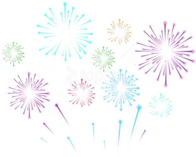 colorful fireworks on a white background