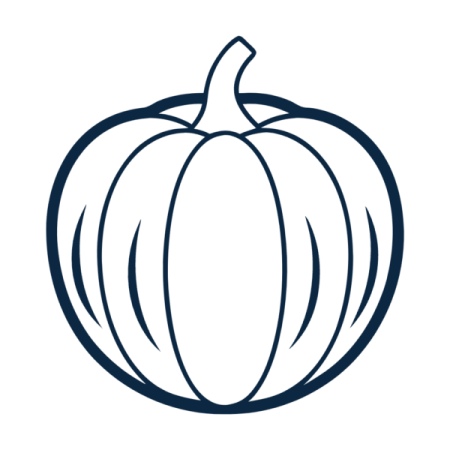 a black and white image of a pumpkin