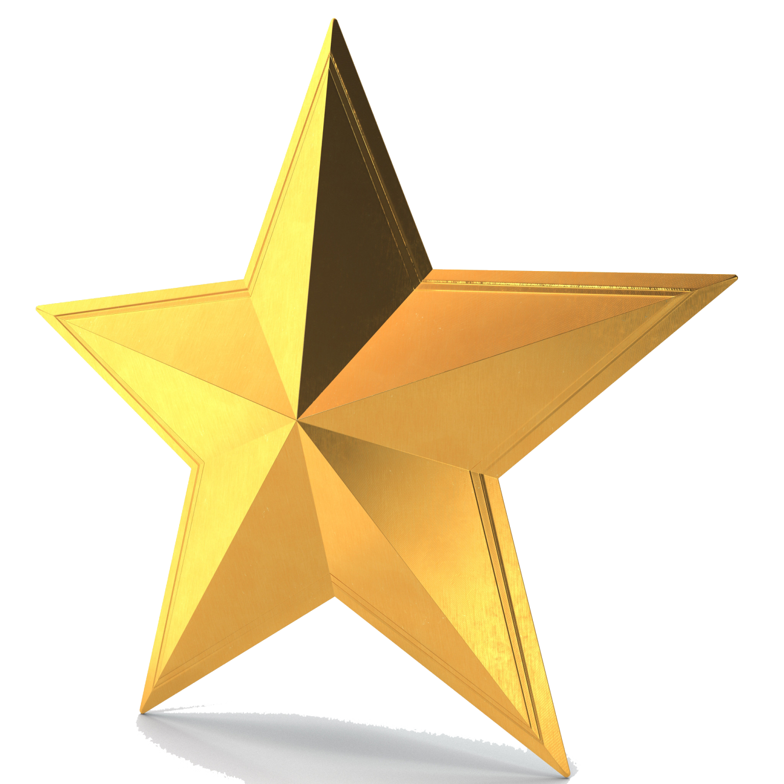 a gold star on a white background