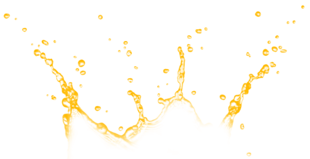 a splash of orange juice on a white background