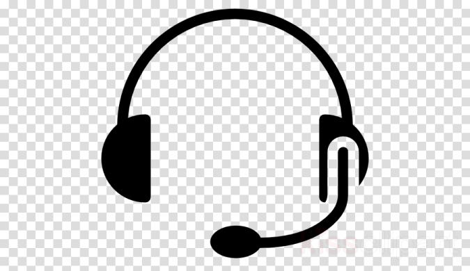 a headset icon on a transparent background