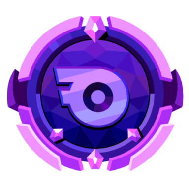 a purple and blue circular with the letter c in the center