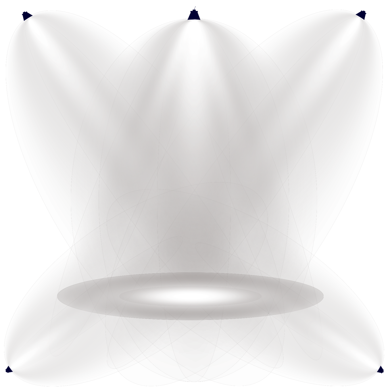 a white stage with spotlights vector