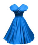 a blue dress on a white background