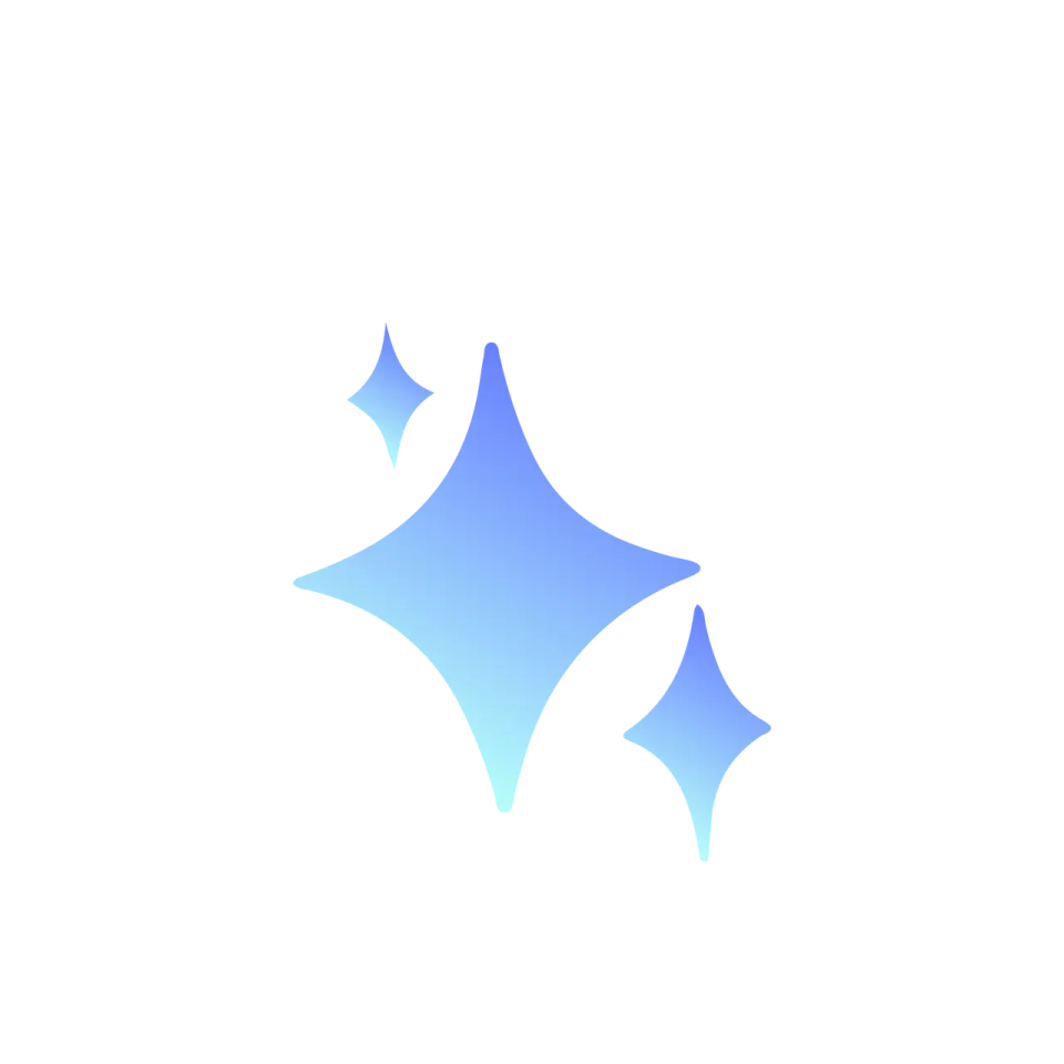 a blue and white logo with two stars on it