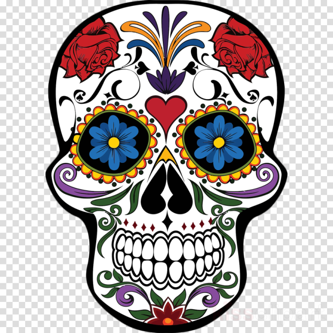 day of the dead skull clipart