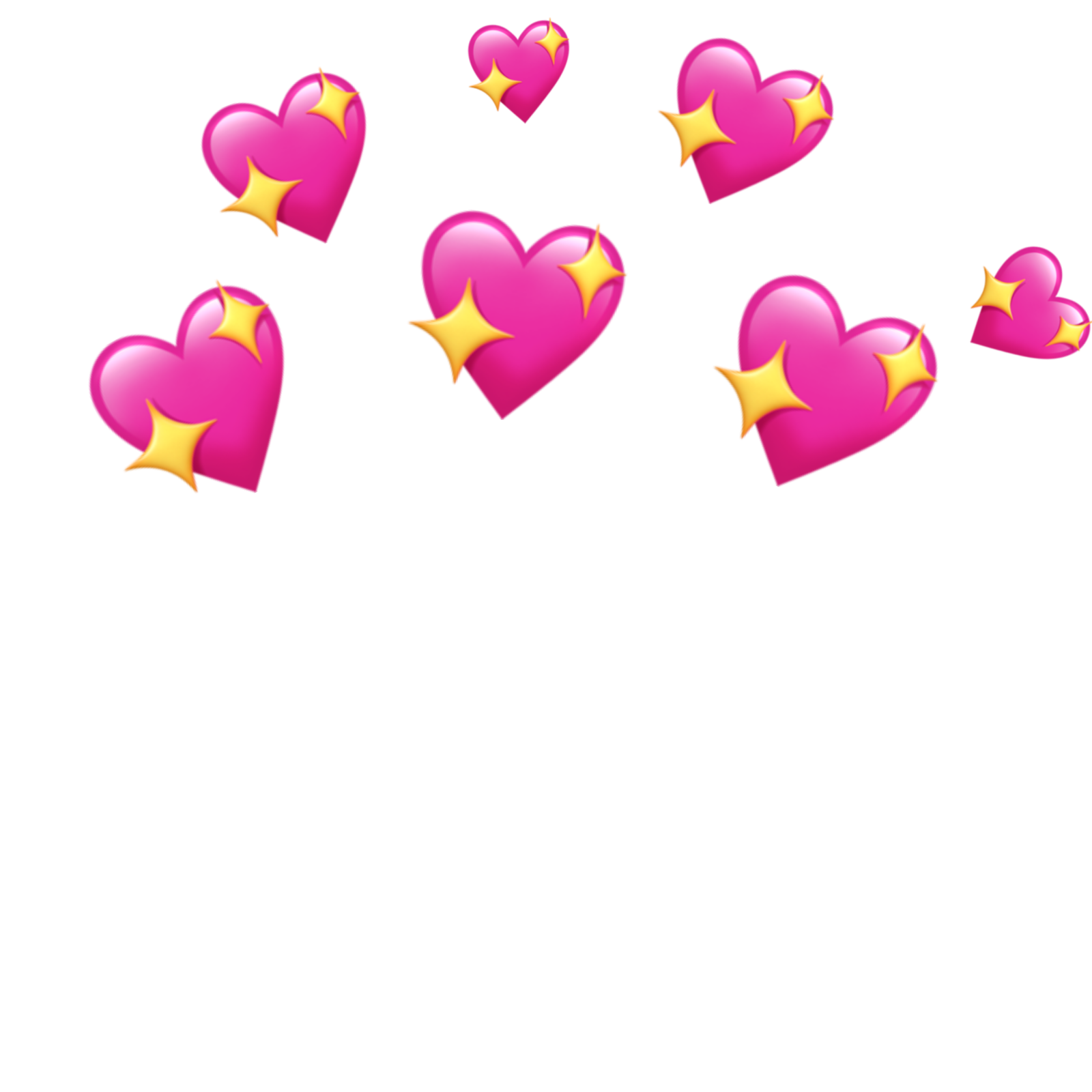 a bunch of pink hearts floating in the air