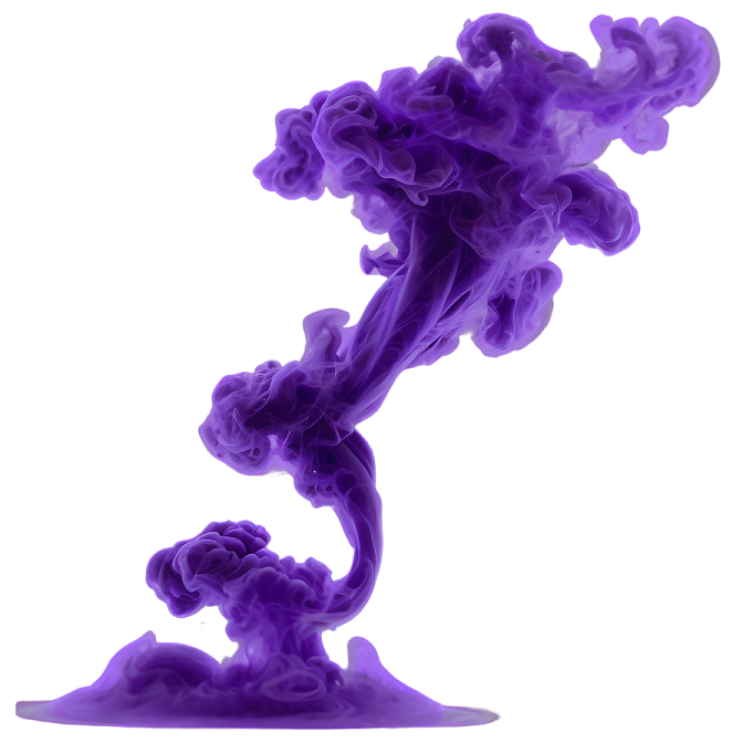 purple smoke on a white background