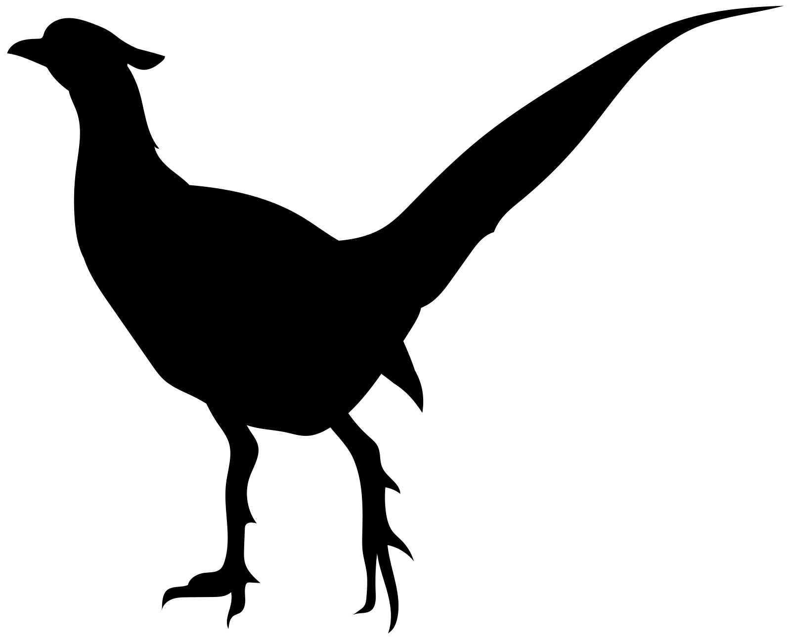 a dinosaur silhouetted on a white background
