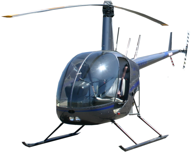 the helicopter is black
