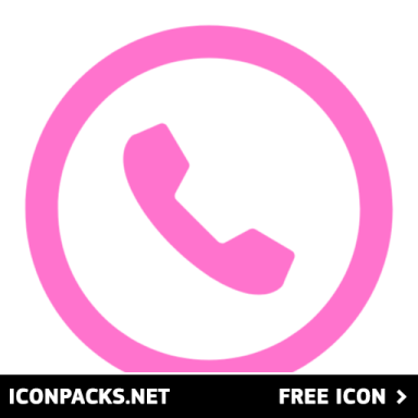 a pink phone icon with the text contact