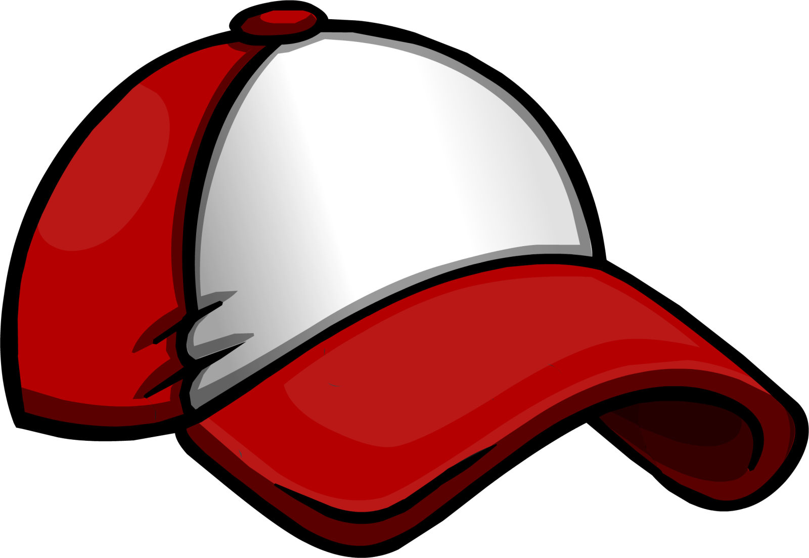 a red and white baseball cap
