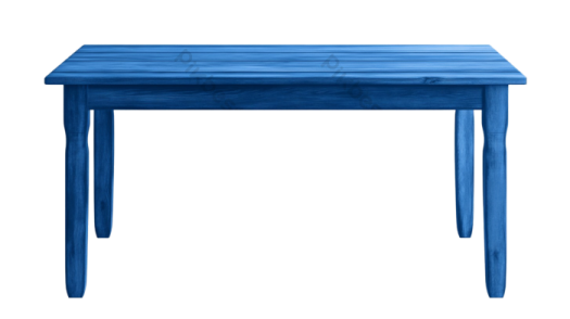 an image of a blue table
