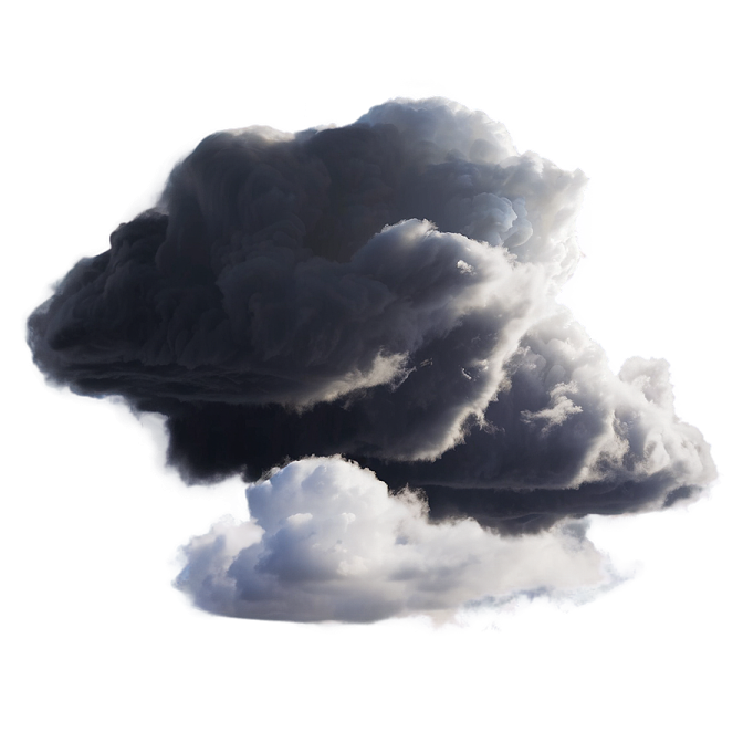 a black cloud in the sky
