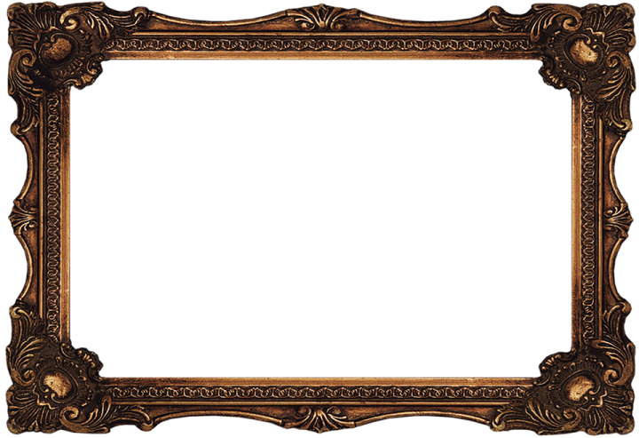 a gold ornate frame on a white background
