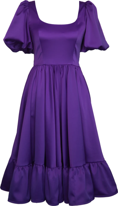 a purple dress on a white background