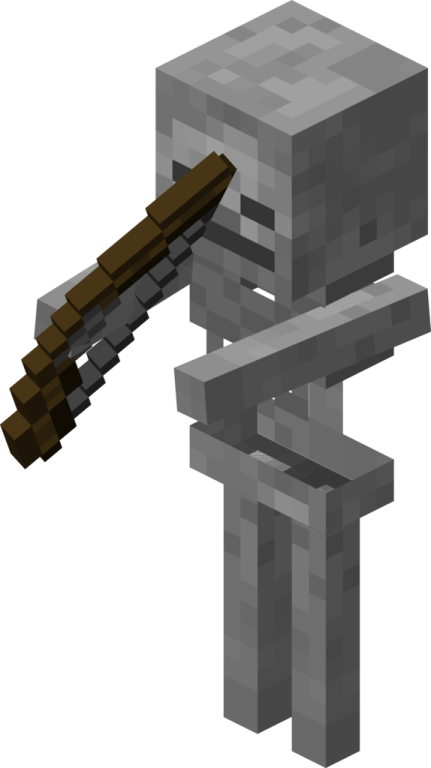 a pixel with a gun in its hand