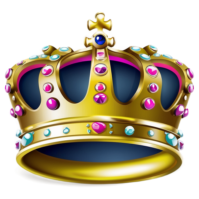 a gold crown with jewels on it