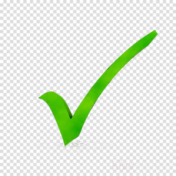 a green check mark on a transparent background