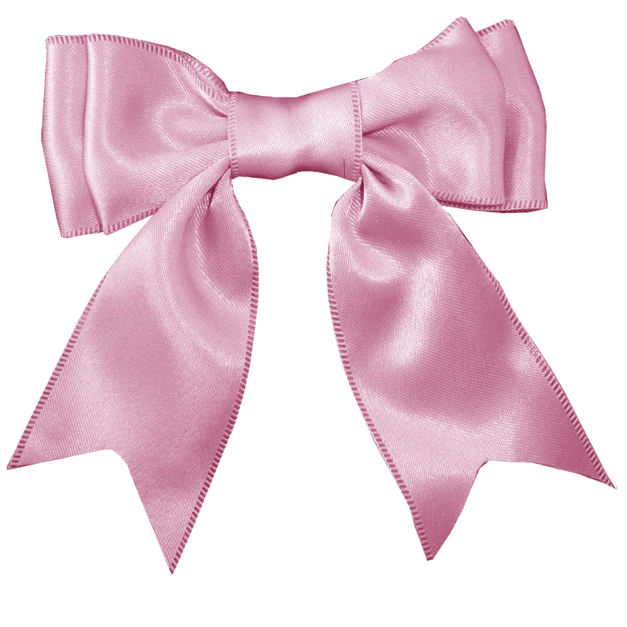 a pink bow on a white background