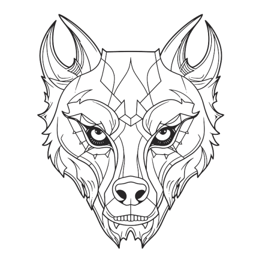 how to draw a wolf head step by step