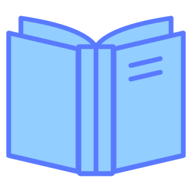a blue book icon