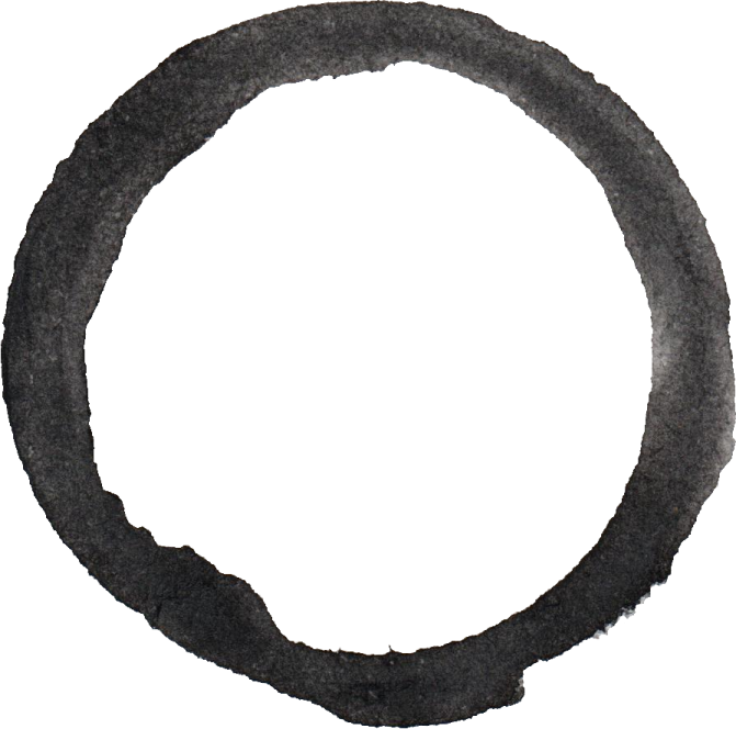 a circle made out of black ink