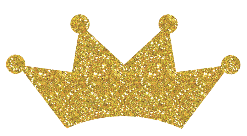a gold crown on a white background