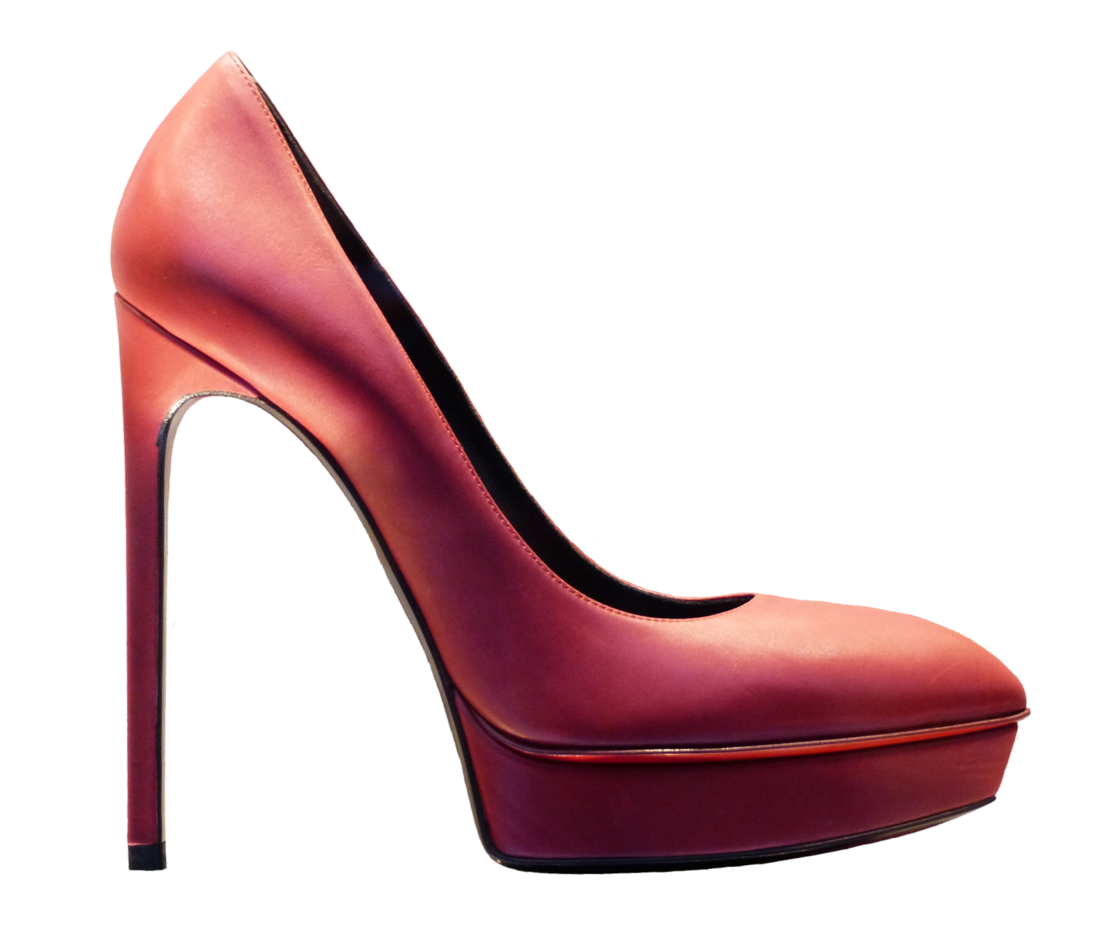 a pair of red high heels on white background