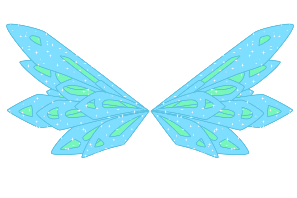 a blue butterfly with green wings