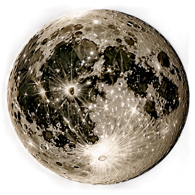 a drawing of a full moon