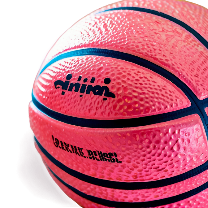 a pink basketball ball on a white background