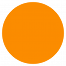an orange circle on a white background