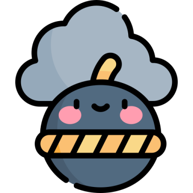 a cartoon character with an ice cream on his head