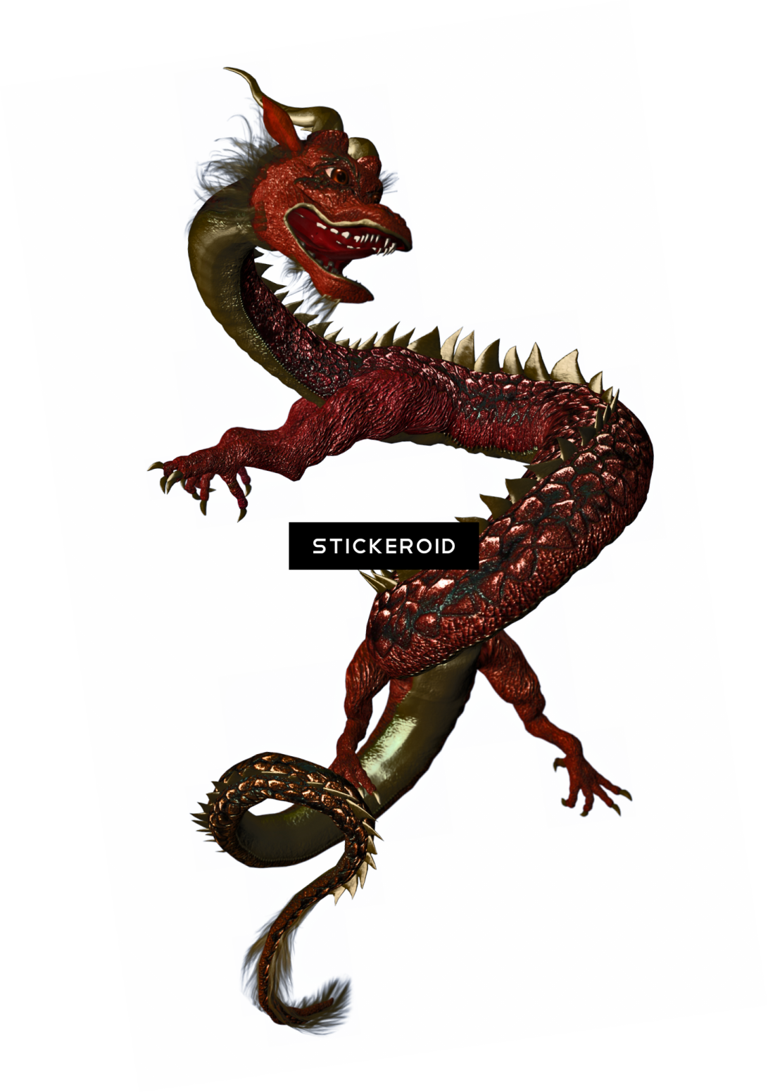 an image of a red dragon with its mouth open