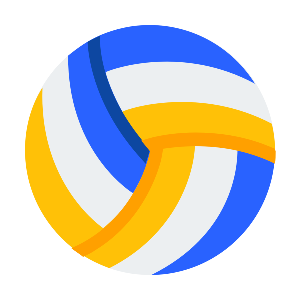 a blue and yellow volleyball ball