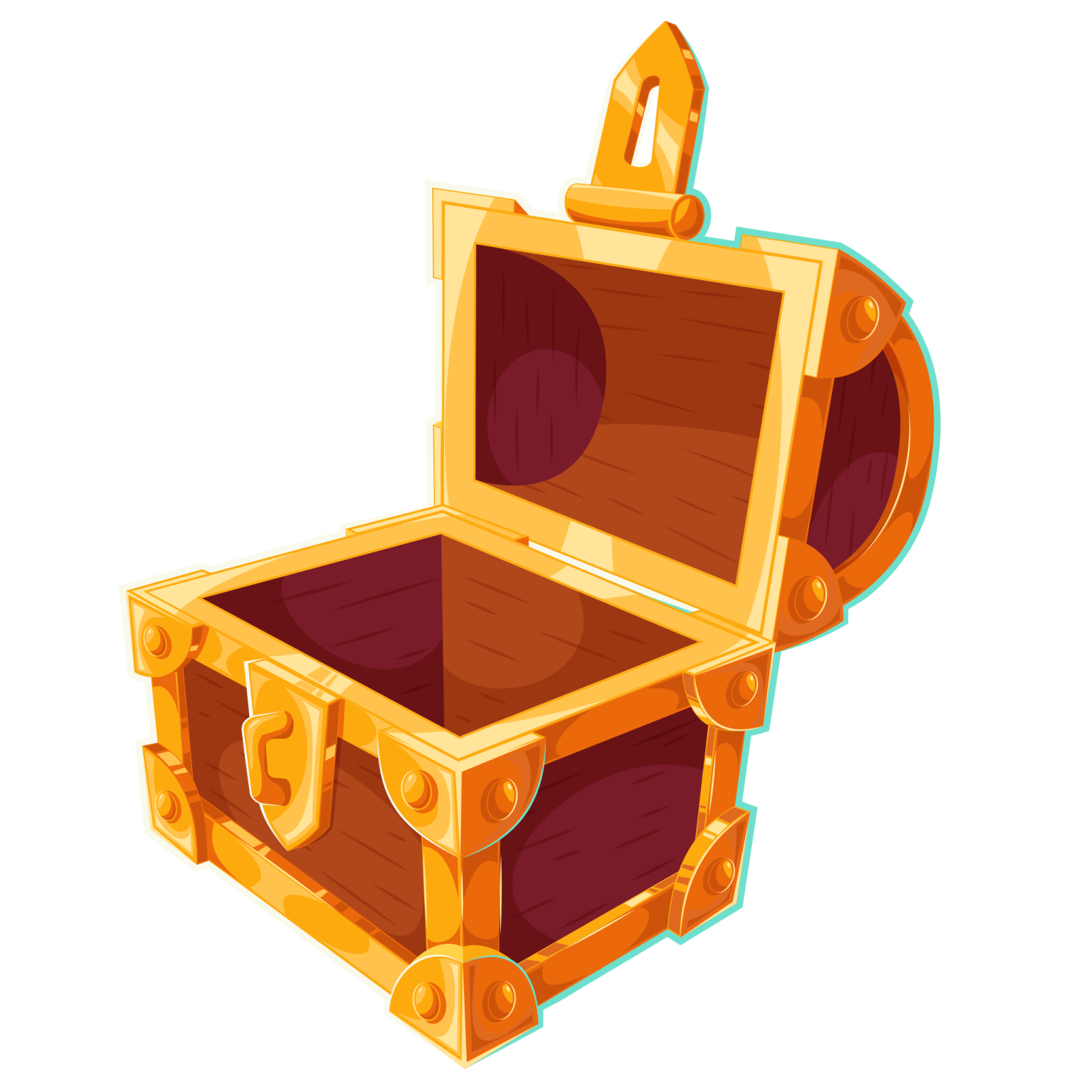 a wooden chest with an open lid
