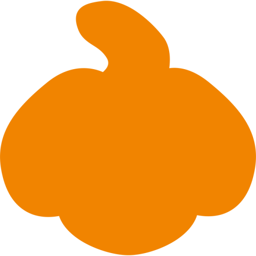an orange pumpkin on a white background