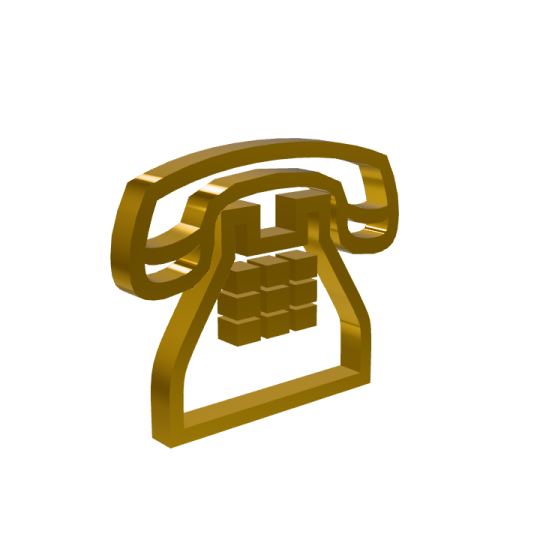 an image of a golden telephone