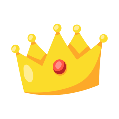 a yellow crown on a white background