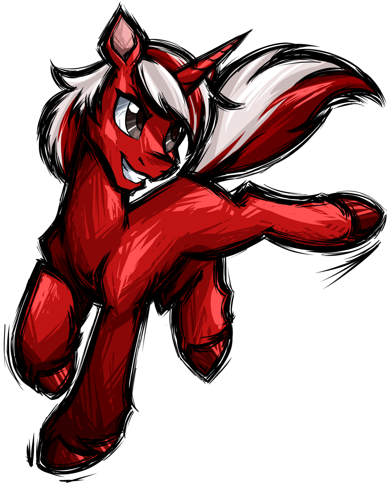 a drawing of a red fox