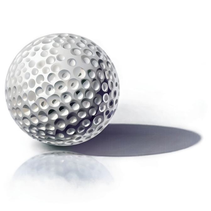 a golf ball on a white surface