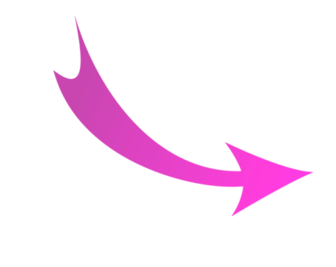 a pink arrow on a white background