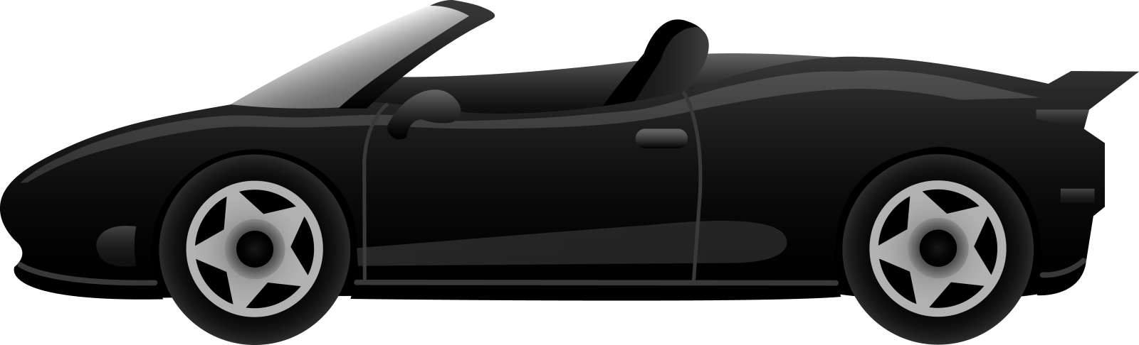 a black sports car on a white background