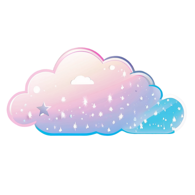 a cloud with stars and clouds in the sky