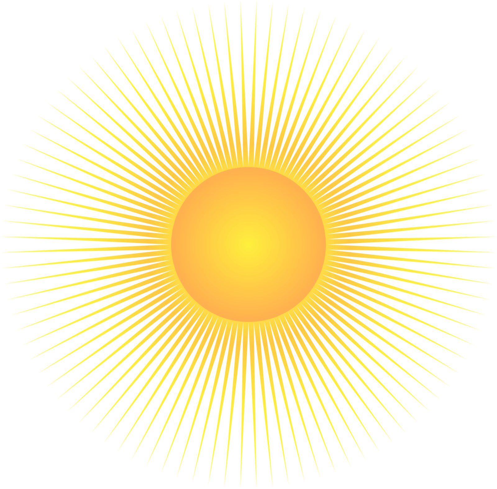 a yellow sun on a white background