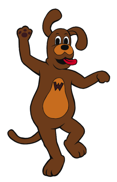 a cartoon dog dancing