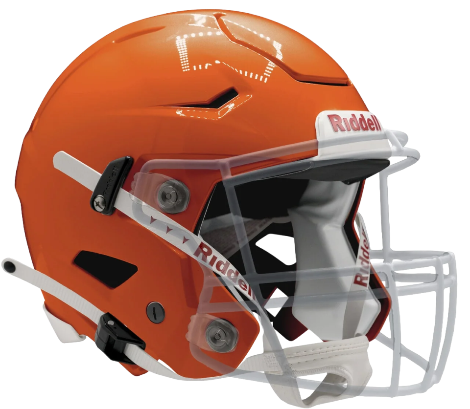 a football helmet with the word rid on it