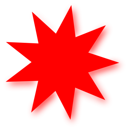 a red star on a white background