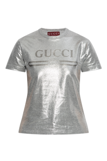 a women's t - shirt in silver